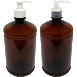 22 Frascos Plásticos Âmbar 1l Válvula Bico De Pato S Sab