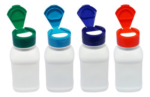 24 Frascos Plástico Branco Pet 200ml Tampa Fliptop Cap Qua - Imagem 2