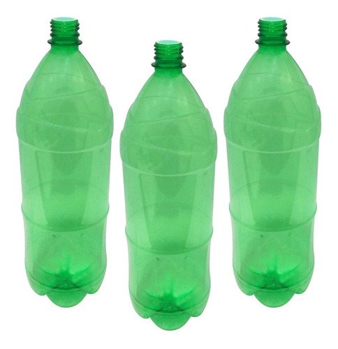 2 Frasco Plástico Verde Pet 2l Batoque 12 Furos Ref