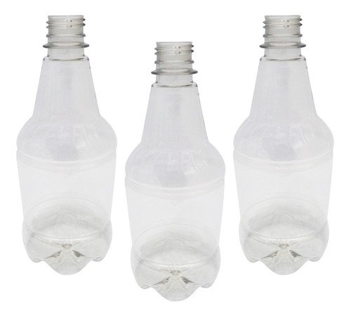 10 Frascos Plástico Cristal Pet 500ml Vazios Sem Tampas Gr2