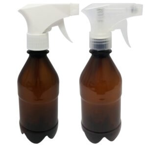 60 Frascos Plásticos Âmbar Pet 350ml Válvula Gatilho Agu