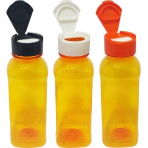90 Frascos Plástico Laranja Pet 300ml Tampa Fliptop Cap Qua