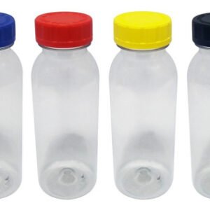 19 Frascos Plásticos Cristal Pet 300ml Com Tampa Child Det