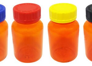693 Frascos Plásticos Laranja Pet 150ml Com Tampa Child Sup