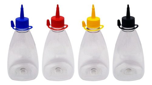 44 Frascos Plástico Cristal Pet 500ml C/ Bico Aplicador Pir