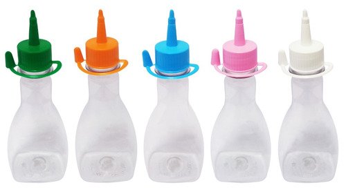 26 Frascos Plástico Cristal Pet 200ml C/ Bico Aplicador Mol - Imagem 2