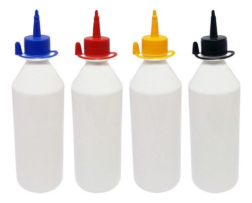 50 Frascos Plástico Branco Pet 500ml C/ Bico Aplicador Cos