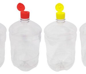 3 Frascos Plástico Cristal Pet De 2l Com Tampa Fliptop Gro