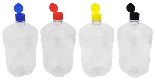 3 Frascos Plástico Cristal Pet De 2l Com Tampa Fliptop Gro