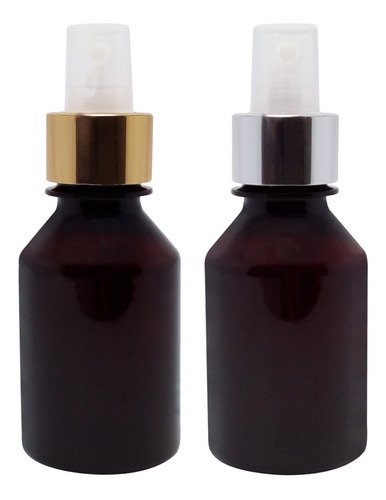 36 Frascos Plásticos Âmbar Pet 150ml Válvula Spray L Far