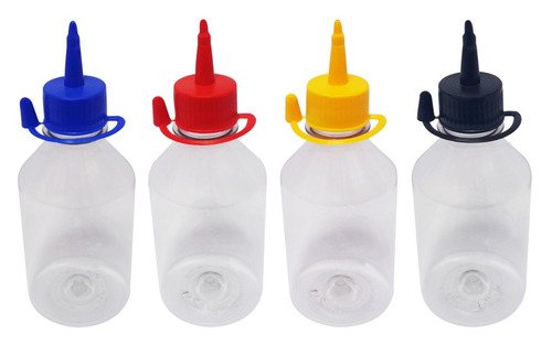 350 Frascos Plástico Cristal Pet 250ml C/ Bico Aplicador Far