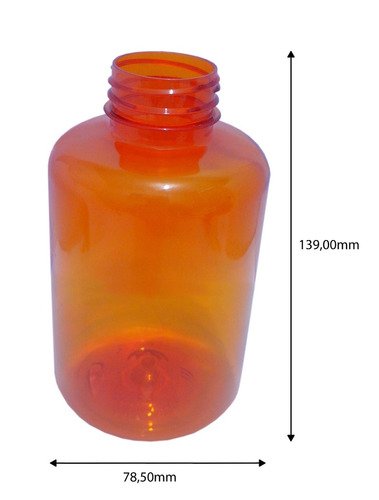40 Frasco Plástico Laranjado Pet 500ml Tamp Rosca Lacre Sup - Imagem 6