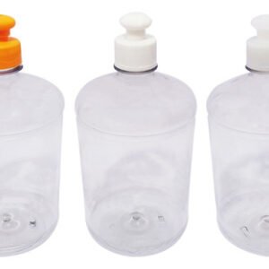 138 Frascos Plásticos Cristal Pet 1l Com Tampa Pushpull Sab