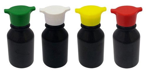 190 Frasco Plástico Âmbar Pet 100ml Tampa Rosca 2 Bico