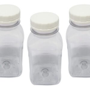 256 Frasco Plástico Cristal Pet 200ml Tam Rosca S/ Lacre Qua