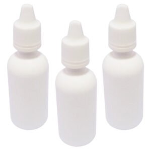 20 Frasco Plástico Branco Pe 30ml C/ Tampa Lacre Gotejador