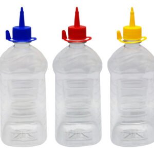 27 Frascos Plástico Cristal Pet 1l C/ Bico Aplicador Ama