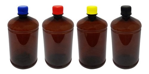 49 Frasco Plástico Âmbar Pet 1l Tampa S Batoque Sab
