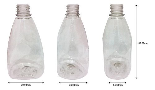 180 Frasco Plástico Cristal Pet 500ml Tampa Rosca 2 Bico Pir - Imagem 6