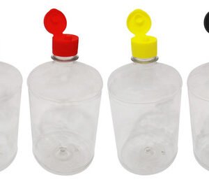 49 Frascos Plástico Cristal Pet De 1l Com Tampa Fliptop Sab