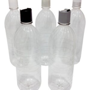 57 Frascos Plásticos Cristal Pet De 1l Com Tampa Disktop Suc