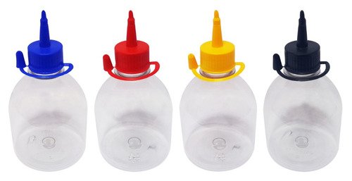 160 Frascos Plástico Cristal Pet 300ml C/ Bico Aplicador Sab