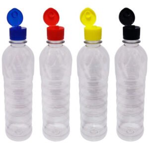 46 Frascos Plástico Cristal Pet 500ml C/ Tampa Fliptop Lim