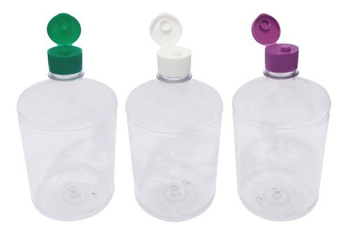138 Frascos Plástico Cristal Pet De 1l Com Tampa Fliptop Sab - Imagem 2