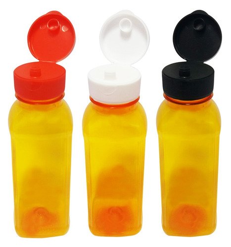 355 Frascos Plástico Laranja Pet 300ml Batoque Fliptop Qua