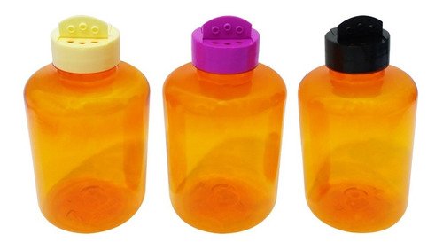 40 Frascos Plástico Laranjado Pet 500ml Tempero Fliptop Sup - Imagem 3