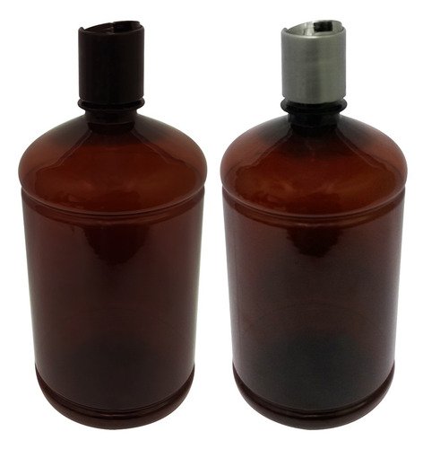 22 Frascos Plástico Âmbar Pet De 1l Com Tampa Disktop Sab - Imagem 2