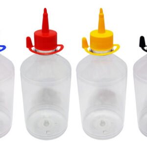 12 Frascos Plástico Cristal Pet 500ml C/ Bico Aplicador Far