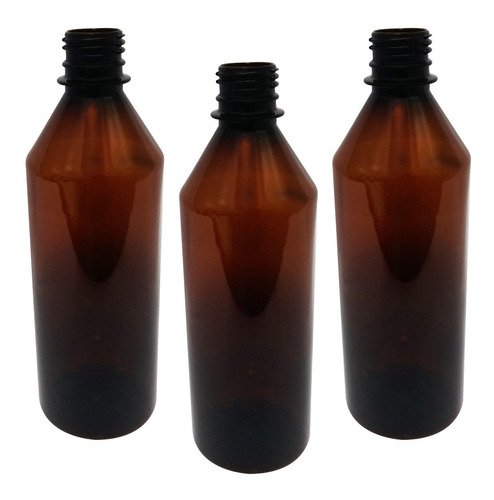 230 Frascos Plástico Âmbar Pet 500ml Vazios Sem Tampas Cos