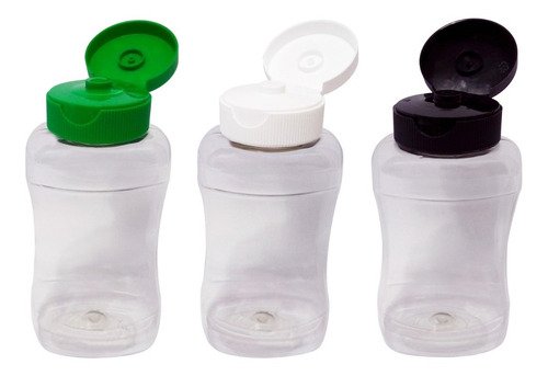 21 Frascos Plásticos Cristal Pet 360ml Molho Tampa Top Down - Imagem 4
