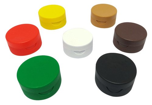 1200 Tampas Plásticas Coloridas Top Down Fliptop Bocal 28 - Imagem 2