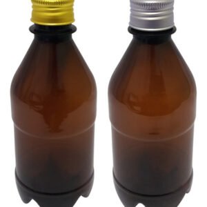 16 Frasco Plástico Âmbar Pet 350ml Tampa L Batoque Agu
