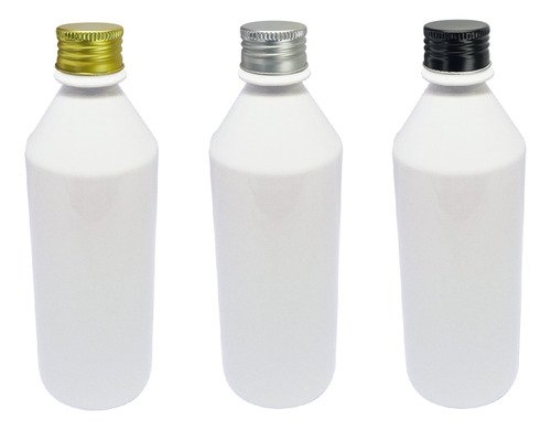 50 Frascos Plástico Branco Pet 500ml Tampa Aluminio S/ Cos
