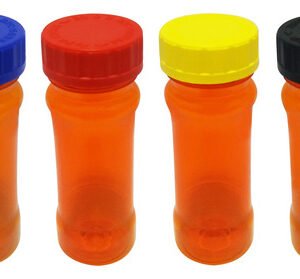 702 Frascos Plásticos Laranja Pet 120ml Com Tampa Child Con