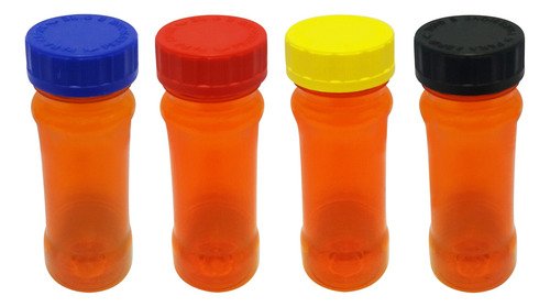 702 Frascos Plásticos Laranja Pet 120ml Com Tampa Child Con