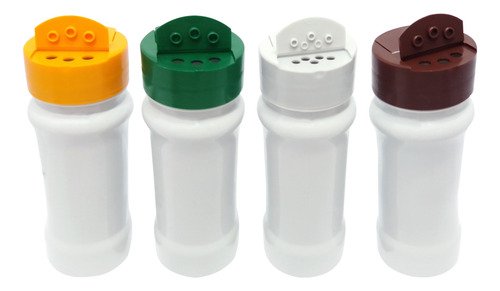 702 Frascos Plástico Branco Pet 120ml Tempero Fliptop Con - Imagem 3