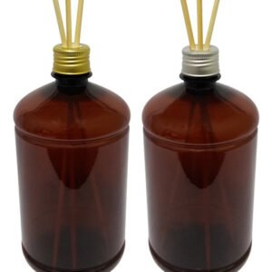 22 Frasco Plástico Âmbar Pet 1l Tampa Difusor Varetas Sab