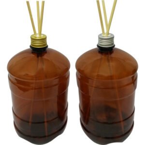 3 Frascos Plástico Âmbar Pet 2l Tampa Difusor Varetas Gro