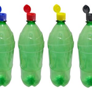 12 Frascos Plásticos Verde Pet De 2l Com Tampa Fliptop Ref