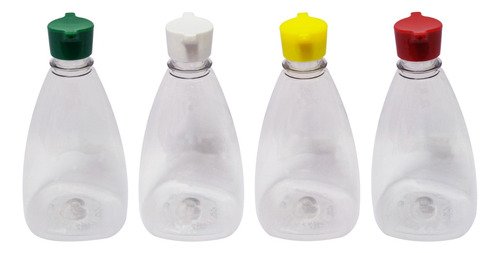 180 Frasco Plástico Cristal Pet 500ml Tampa Rosca 2 Bico Pir - Imagem 2