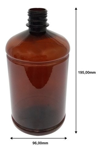 22 Frascos Âmbar Pet 1l Aromatizante Tampa Batoque Sab - Imagem 5