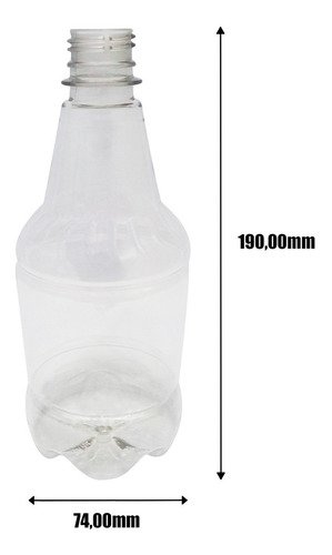 10 Frascos Plástico Cristal Pet 500ml Vazios Sem Tampas Gr2 - Imagem 2