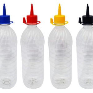 158 Frascos Plástico Cristal Pet 800ml C/ Bico Aplicador Que