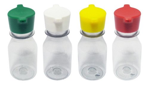 18 Frasco Plástico Cristal Pet 60ml Tampa Rosca 2 Bico - Imagem 2