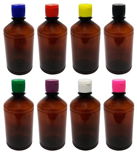108 Frascos Plástico Âmbar Pet 500ml C/ Tampa Fliptop Far - Imagem 3