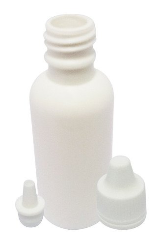 1300 Frasco Plástico Branco Pe 20ml C/ Tampa Lacre Gotejador - Imagem 2